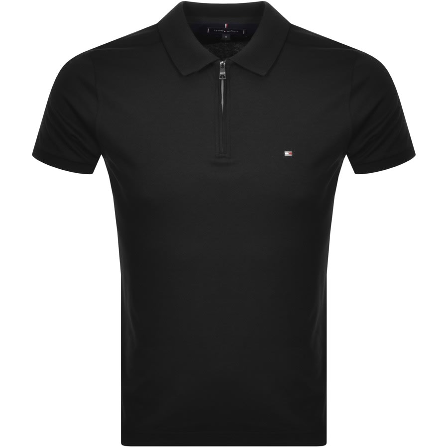 Alternative Image for ProductTommy Hilfiger Interlock Zip Polo T Shirt Black1